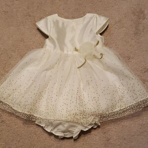 marmellata ivory Flutter Sleeve Ruffled Dress